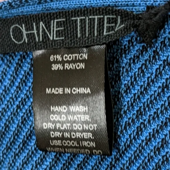 NEW Ohne Titel Blue Striped Knit Accent Scarf Designer Luxury